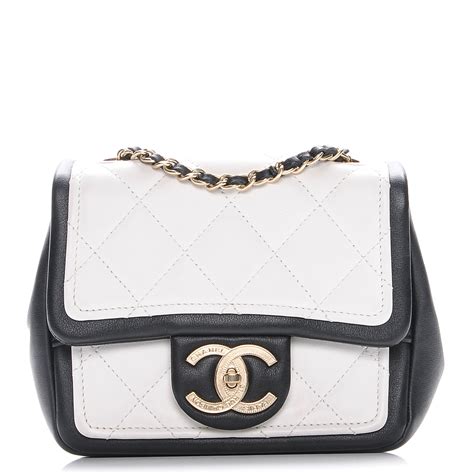 black and white chanel wallet